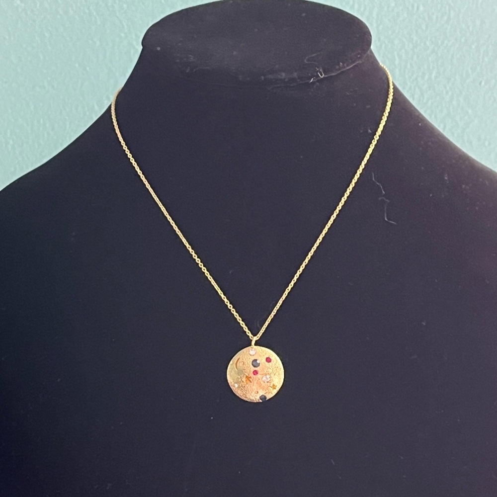 Free People Multicolored Stone Orbit GoldPlated Neckl…